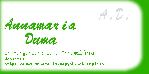 annamaria duma business card